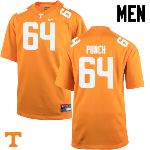 Men #64 Logan Punch Tennessee Volunteers College Football Jerseys-Orange